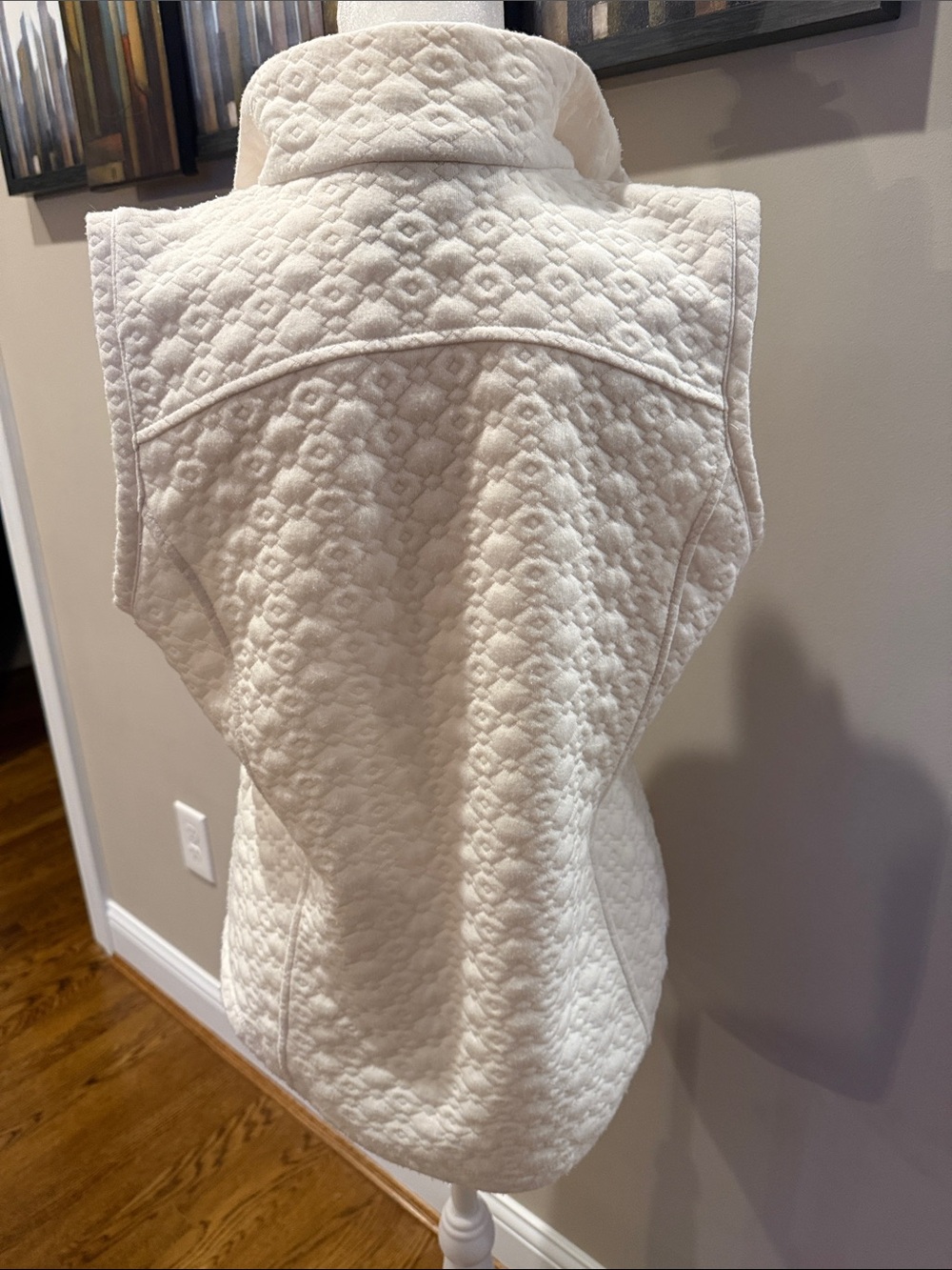 Ruby Rd. Cream Quilted Zip-Front Vest - Picture 3 of 4
